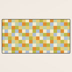 Bold Retro Checks Pattern - Small XXXVI Desk Mat Gallery Image 3
