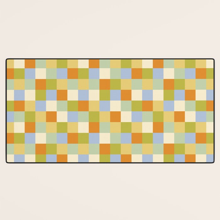 Bold Retro Checks Pattern - Small XXXVI Desk Mat Gallery Image 3