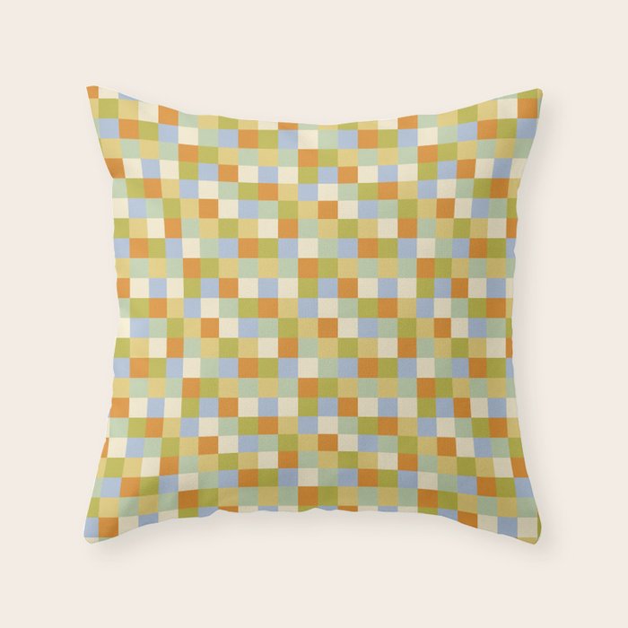 Bold Retro Checks Pattern - Small XXXVI Throw Pillow Gallery Image 6