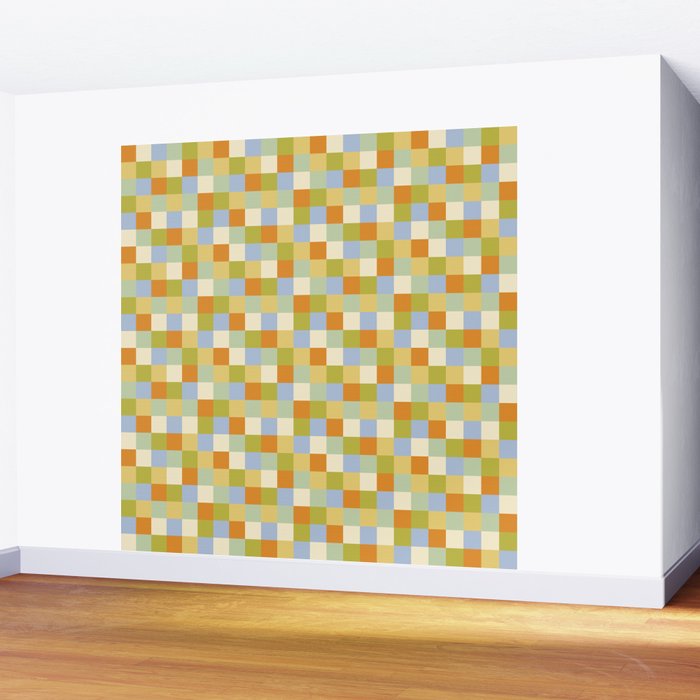 Bold Retro Checks Pattern - Small XXXVI Wall Mural Gallery Image 2