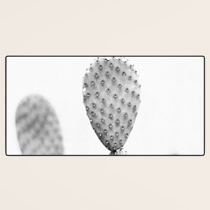 Black and white Cactus | Botanical film photography art Desk Mat Gallery Image 3