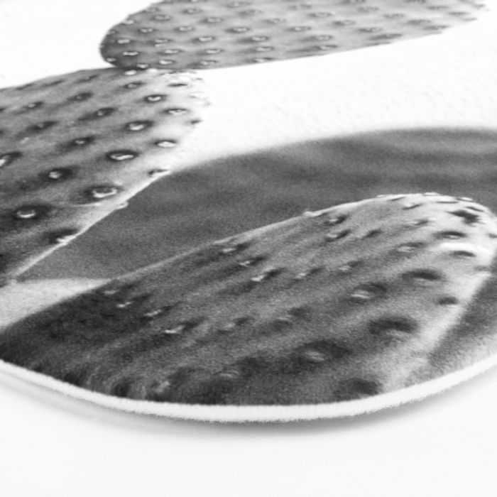 Black and white Cactus | Botanical film photography art Bath Mat Gallery Image 3