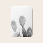 Black and white Cactus | Botanical film photography art Bath Mat Gallery Image 1