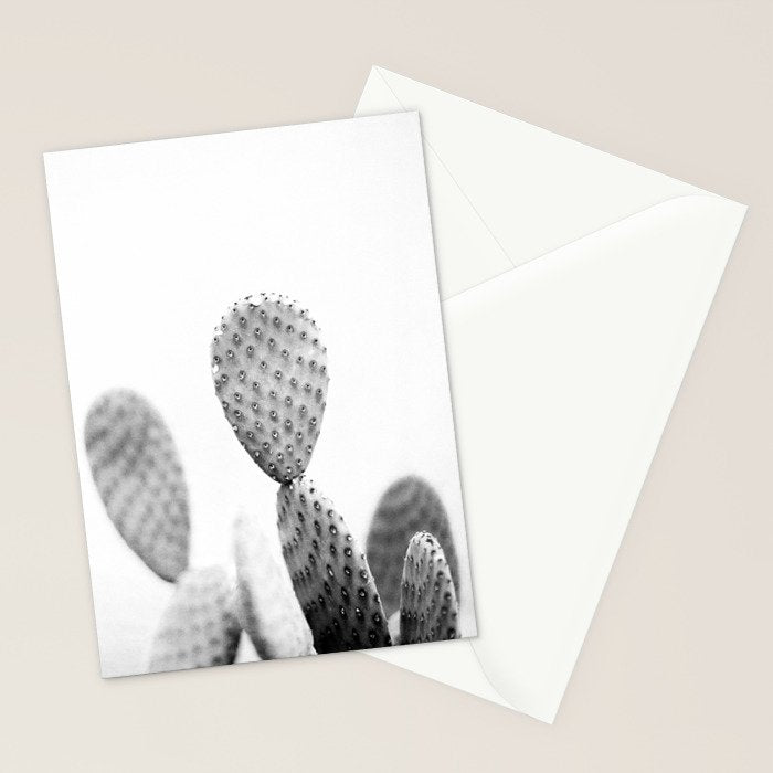 Black and white Cactus | Botanical film photography art Stationery Card Gallery Image 2