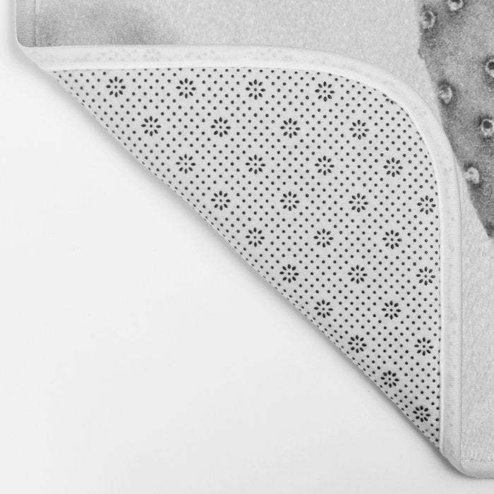 Black and white Cactus | Botanical film photography art Bath Mat Gallery Image 2