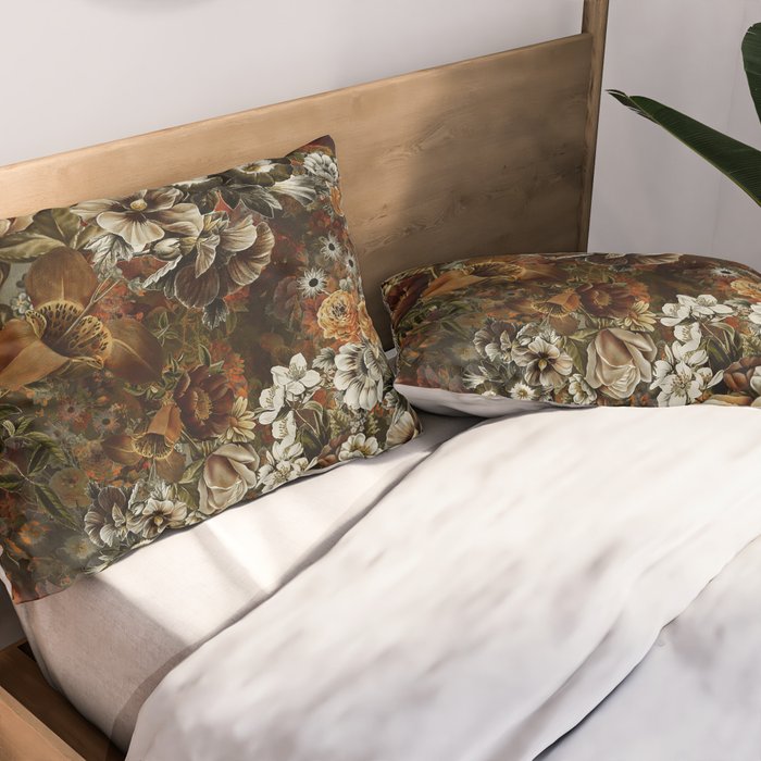 Night Garden Gold Pillow Sham Gallery Image 2