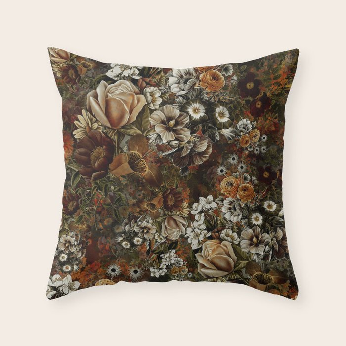 Night Garden Gold Throw Pillow Gallery Image 6