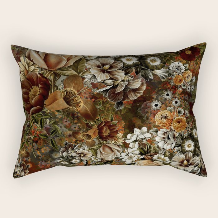 Night Garden Gold Rectangular Pillow Gallery Image 2