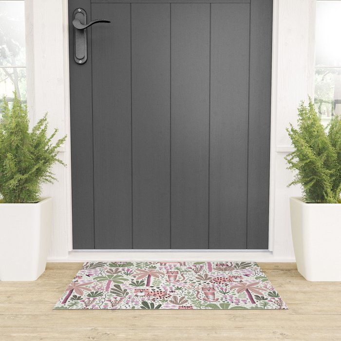 Pink Cute Tigers Welcome Mat Gallery Image 3