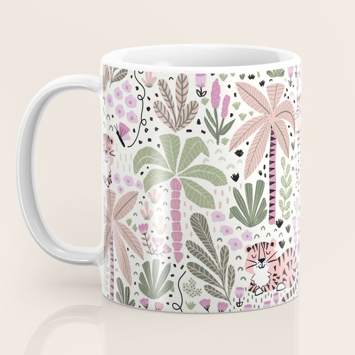 Pink Cute Tigers Coffee Mug Gallery Image 3