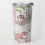Pink Cute Tigers Travel Mug Gallery Image 2