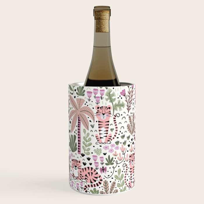 Pink Cute Tigers Wine Chiller Gallery Image 1
