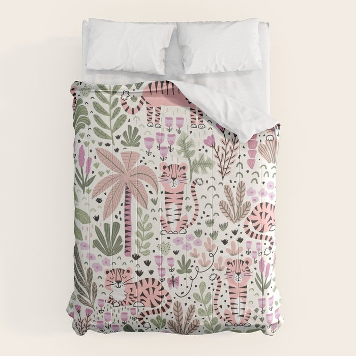 Pink Cute Tigers Comforter Gallery Image 6