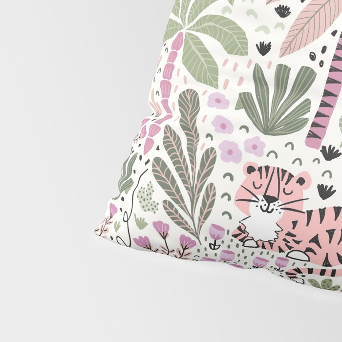Pink Cute Tigers Pillow Sham Gallery Image 4