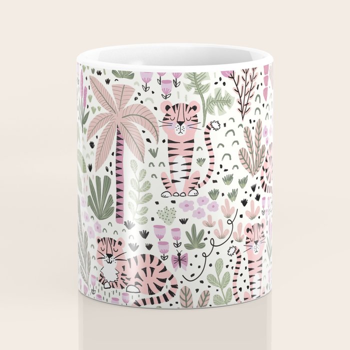 Pink Cute Tigers Coffee Mug Gallery Image 4