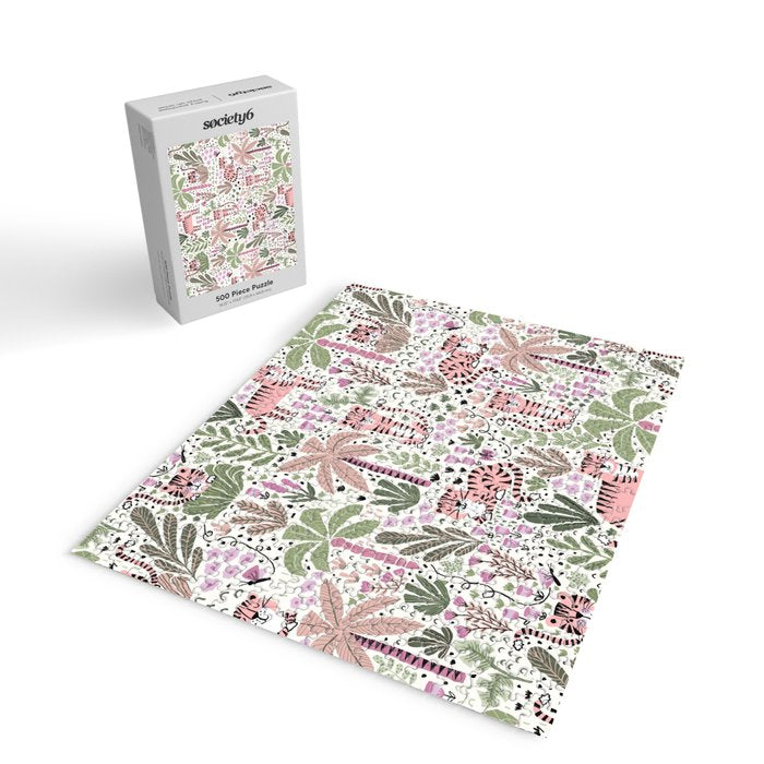 Pink Cute Tigers Jigsaw Puzzle Gallery Image 2