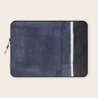 Navy Black Rothko Fun Colorful Mid Century Modern Abstract Painting Shapes Pattern Laptop Sleeve Gallery Image 1