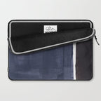 Navy Black Rothko Fun Colorful Mid Century Modern Abstract Painting Shapes Pattern Laptop Sleeve Gallery Image 2