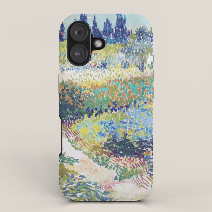 Vincent van Gogh  Garden at Arles 1888 Impressionism Flowers Landscape Art Exhibition Print iPhone Case