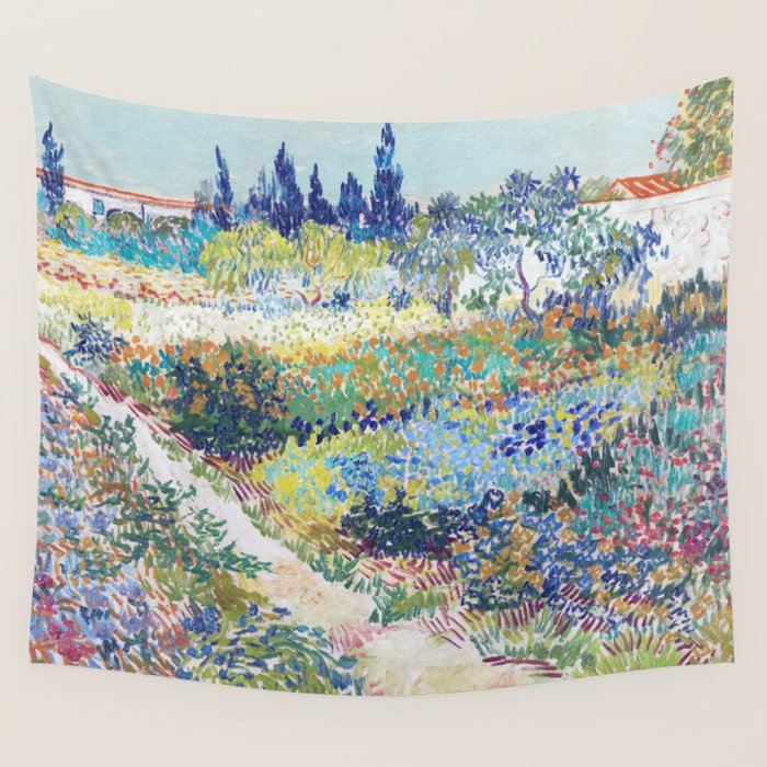 Vincent van Gogh  Garden at Arles 1888 Impressionism Flowers Landscape Art Exhibition Print Wall Tapestry Gallery Image 4