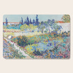 Vincent van Gogh  Garden at Arles 1888 Impressionism Flowers Landscape Art Exhibition Print Cutting Board Gallery Image 1