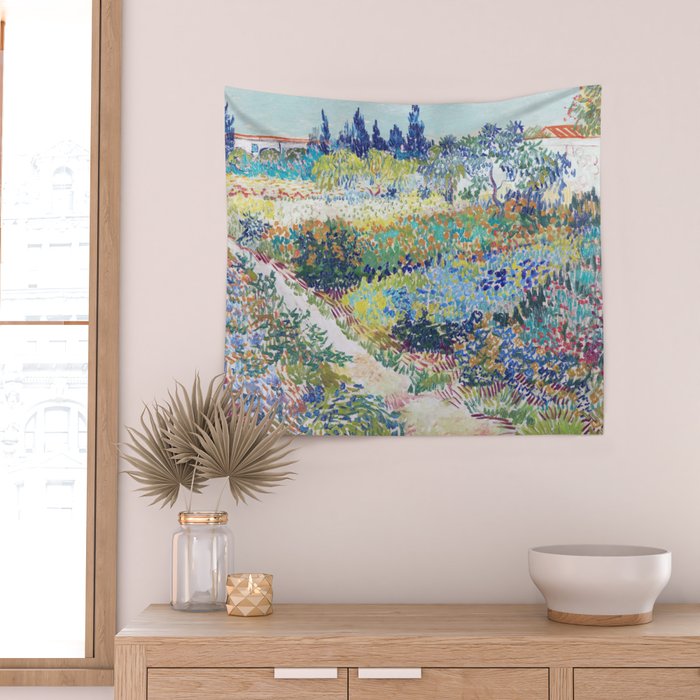 Vincent van Gogh  Garden at Arles 1888 Impressionism Flowers Landscape Art Exhibition Print Wall Tapestry Gallery Image 2