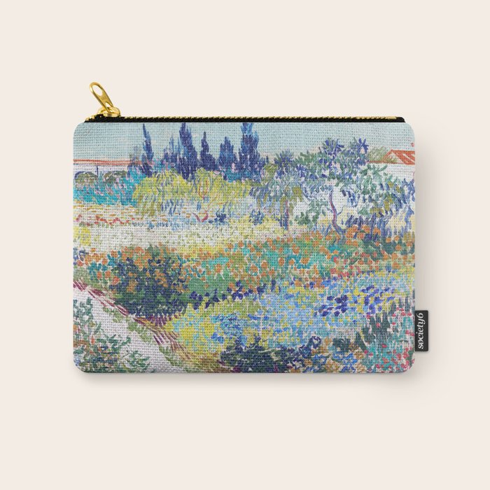 Vincent van Gogh  Garden at Arles 1888 Impressionism Flowers Landscape Art Exhibition Print Carry All Pouch Gallery Image 1