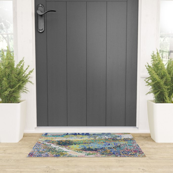 Vincent van Gogh  Garden at Arles 1888 Impressionism Flowers Landscape Art Exhibition Print Welcome Mat Gallery Image 3