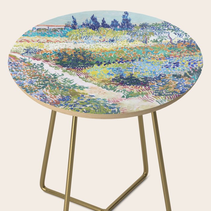 Vincent van Gogh  Garden at Arles 1888 Impressionism Flowers Landscape Art Exhibition Print Side Table Gallery Image 2