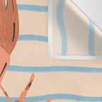 Lobster - Blue Stripes Wall Tapestry Gallery Image 3