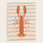 Lobster - Blue Stripes Poster Gallery Image 4
