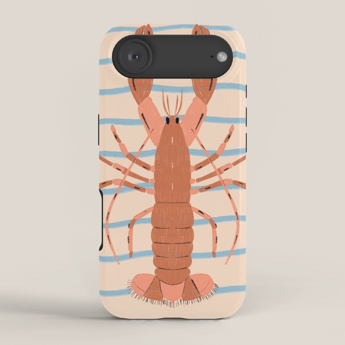 Lobster - Blue Stripes iPhone Case Gallery Image 2