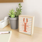 Lobster - Blue Stripes Mini Art Print Gallery Image 2