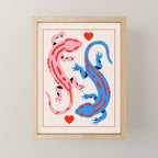The lovers - salamanders Mini Art Print Gallery Image 1