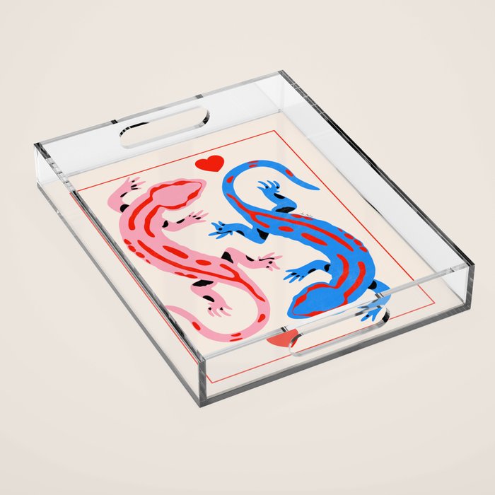The lovers - salamanders Acrylic Tray Gallery Image 1