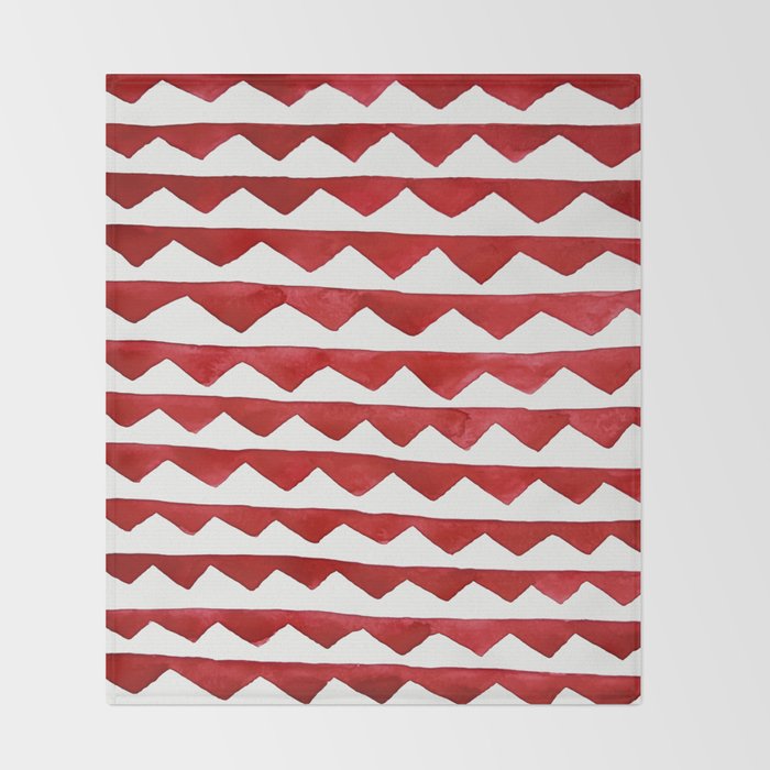 Red Triangle Lines Throw Blanket Gallery Image 2
