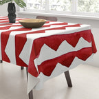 Red Triangle Lines Tablecloth Gallery Image 3