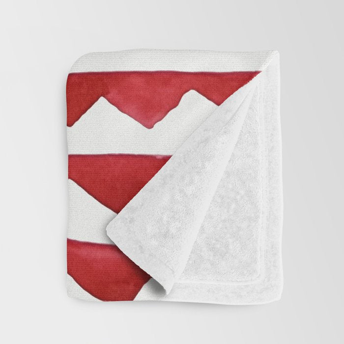 Red Triangle Lines Throw Blanket Gallery Image 3