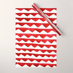 Red Triangle Lines Wrapping Paper Gallery Image 1