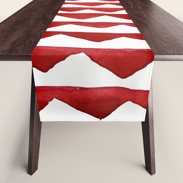 Red Triangle Lines Table Runner Gallery Image 1