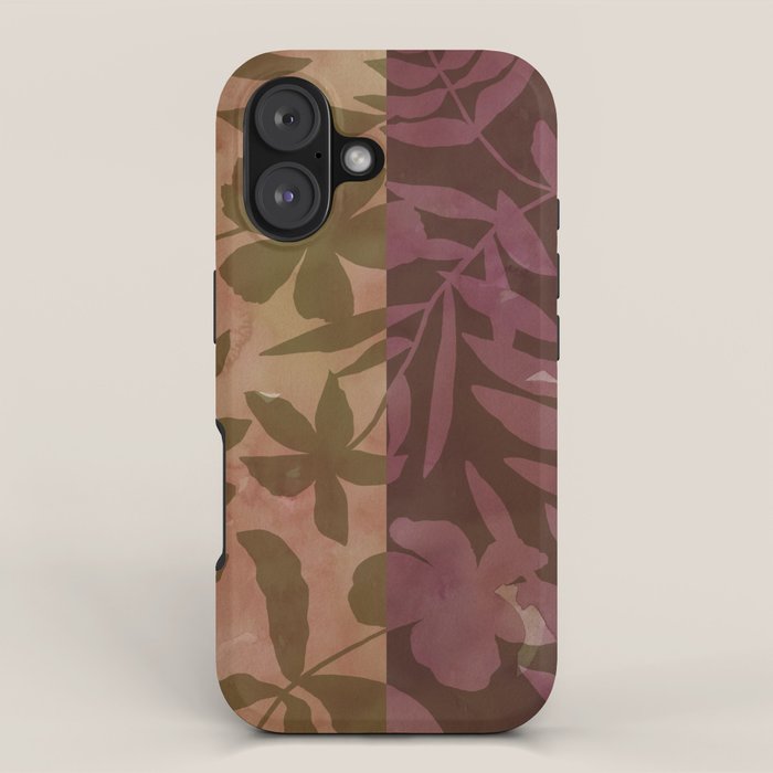 Reverse Floral Maroon iPhone Case Gallery Image 1