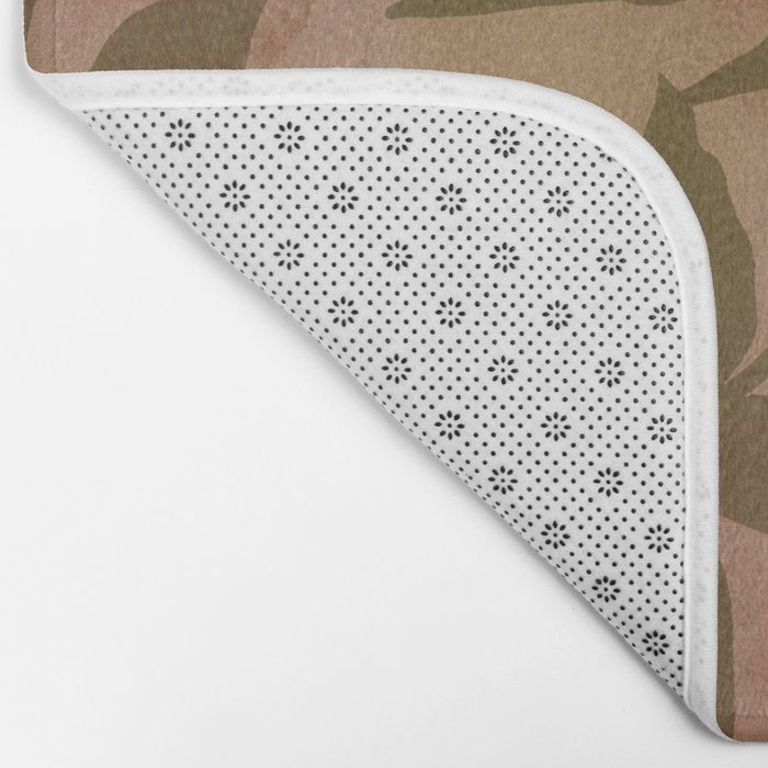 Reverse Floral Maroon Bath Mat Gallery Image 2