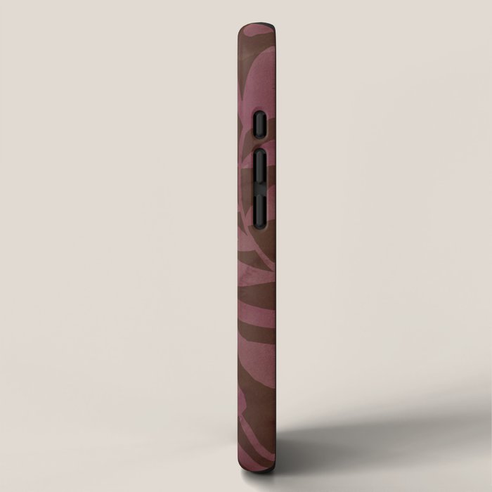 Reverse Floral Maroon iPhone Case Gallery Image 2