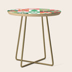 Christmas geometric mosaic art pattern Side Table Gallery Image 1