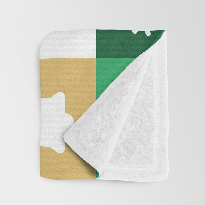 Christmas geometric mosaic art pattern Throw Blanket Gallery Image 3