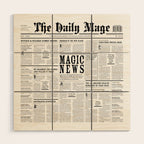 The Daily Mage Fantasy Newspaper Wood Wall Art Gallery Image 1