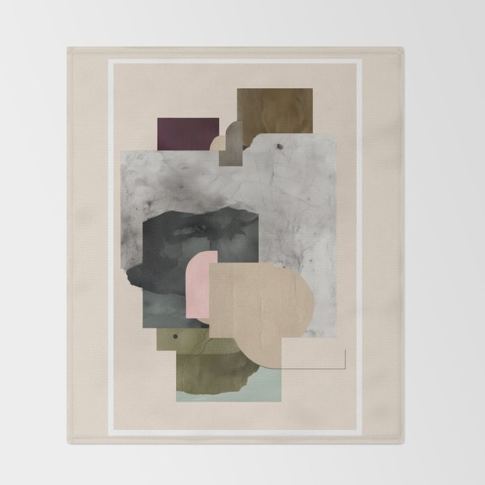 Soft Geometry III Throw Blanket Gallery Image 2