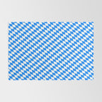 Bavarian Blue and White Diamond Flag Pattern Rug Gallery Image 2