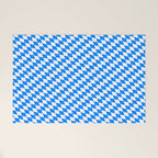 Bavarian Blue and White Diamond Flag Pattern Welcome Mat Gallery Image 1