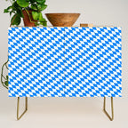 Bavarian Blue and White Diamond Flag Pattern Credenza Gallery Image 1